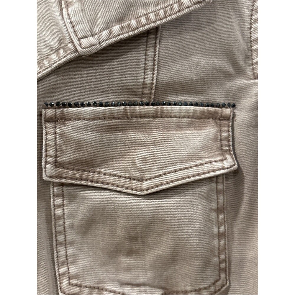 white house black market Mauve Military Jacket Sz 12 - Picture 3 of 5